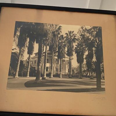Antique Original Framed Photograph SQUIRE MANSION C. 1910 by Kellogg Old West