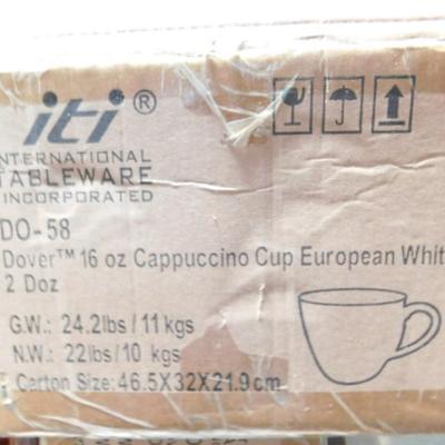 2 Cases International Tableware Cappuccino 16oz Mugs 2 Doz per Case. Choice A