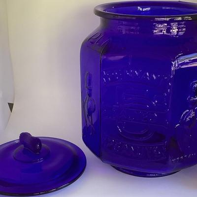 Pennant Salted Peanuts-cobalt blue jar