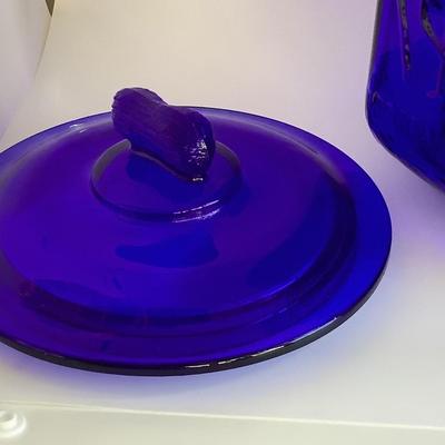 Pennant Salted Peanuts-cobalt blue jar