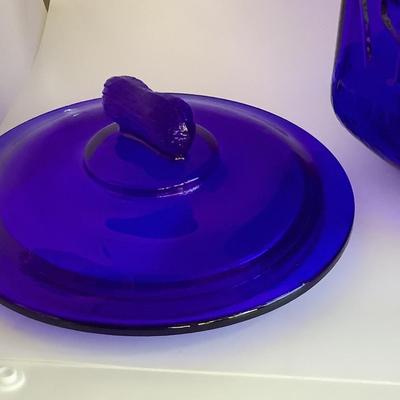 Pennant Salted Peanuts-cobalt blue jar