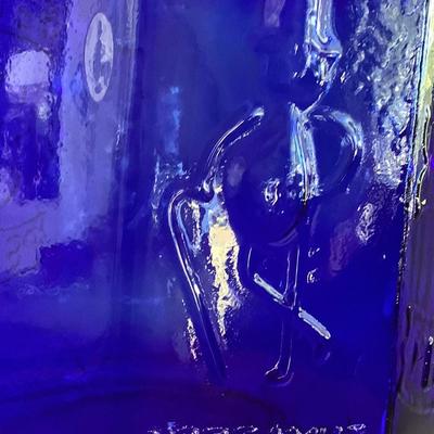 Pennant Salted Peanuts-cobalt blue jar