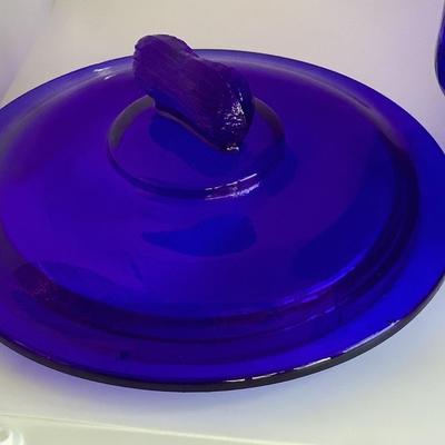 Pennant Salted Peanuts-cobalt blue jar