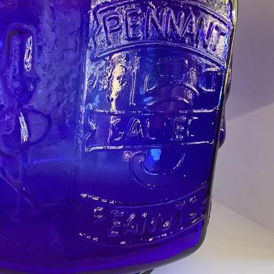 Pennant Salted Peanuts-cobalt blue jar