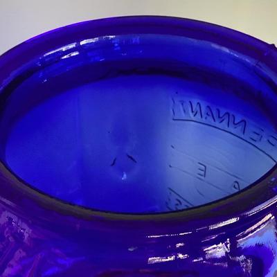 Pennant Salted Peanuts-cobalt blue jar