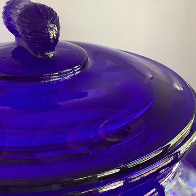 Pennant Salted Peanuts-cobalt blue jar