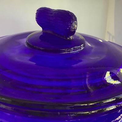 Pennant Salted Peanuts-cobalt blue jar