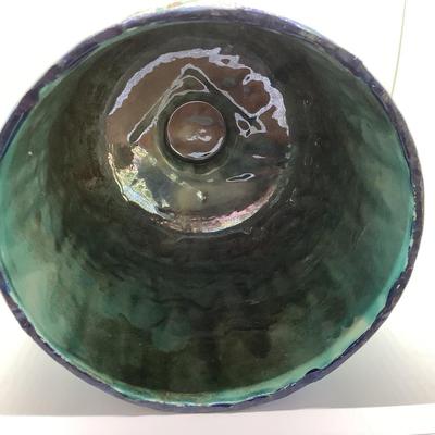 Majolica cheese ball dome & base