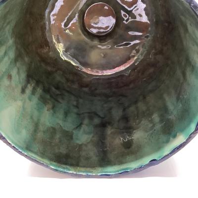 Majolica cheese ball dome & base