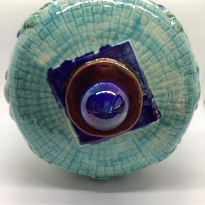 Majolica cheese ball dome & base