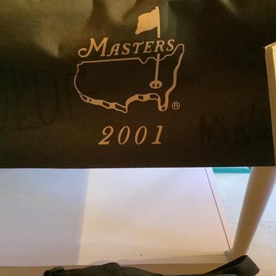 Masters Golf Course chair & HUSH signs