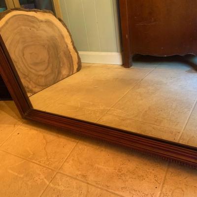 Large wooden framed mirror