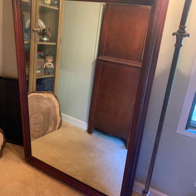 Large wooden framed mirror