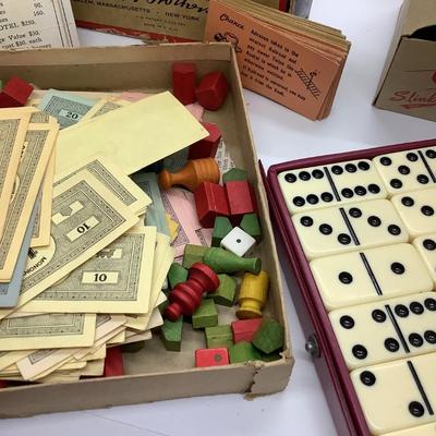 Vintage Games, Dominos, Monopoly, Slinky