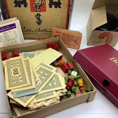 Vintage Games, Dominos, Monopoly, Slinky