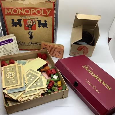 Vintage Games, Dominos, Monopoly, Slinky