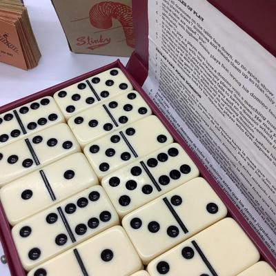 Vintage Games, Dominos, Monopoly, Slinky