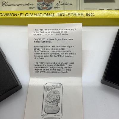 Garfield ingot .999 silver ounce, Donald Duck calculator