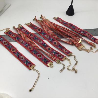 Lot of 10 New Silk Style Bracelet