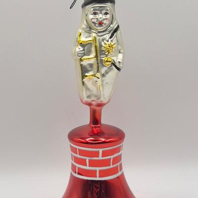 1264 Christopher Radko Glass Chimney Sweep Bell Ornament