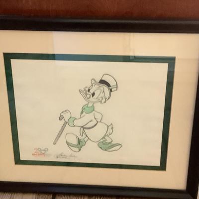 Scrooge from Disney framed & matted