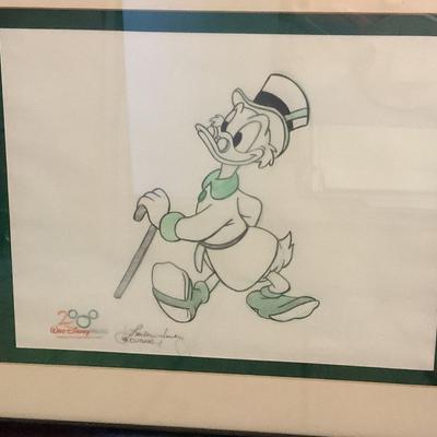 Scrooge from Disney framed & matted