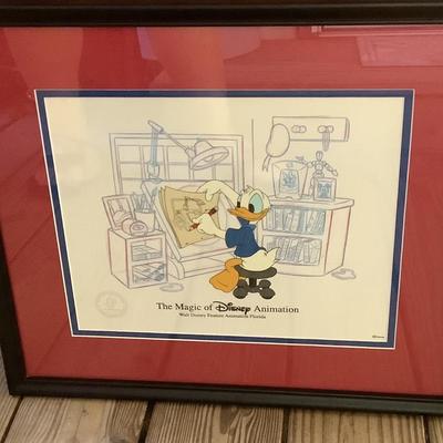 Donald Duck Sericel matted and framed