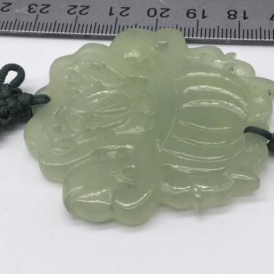 Carving Lotus Pendant Necklace Rope Chain