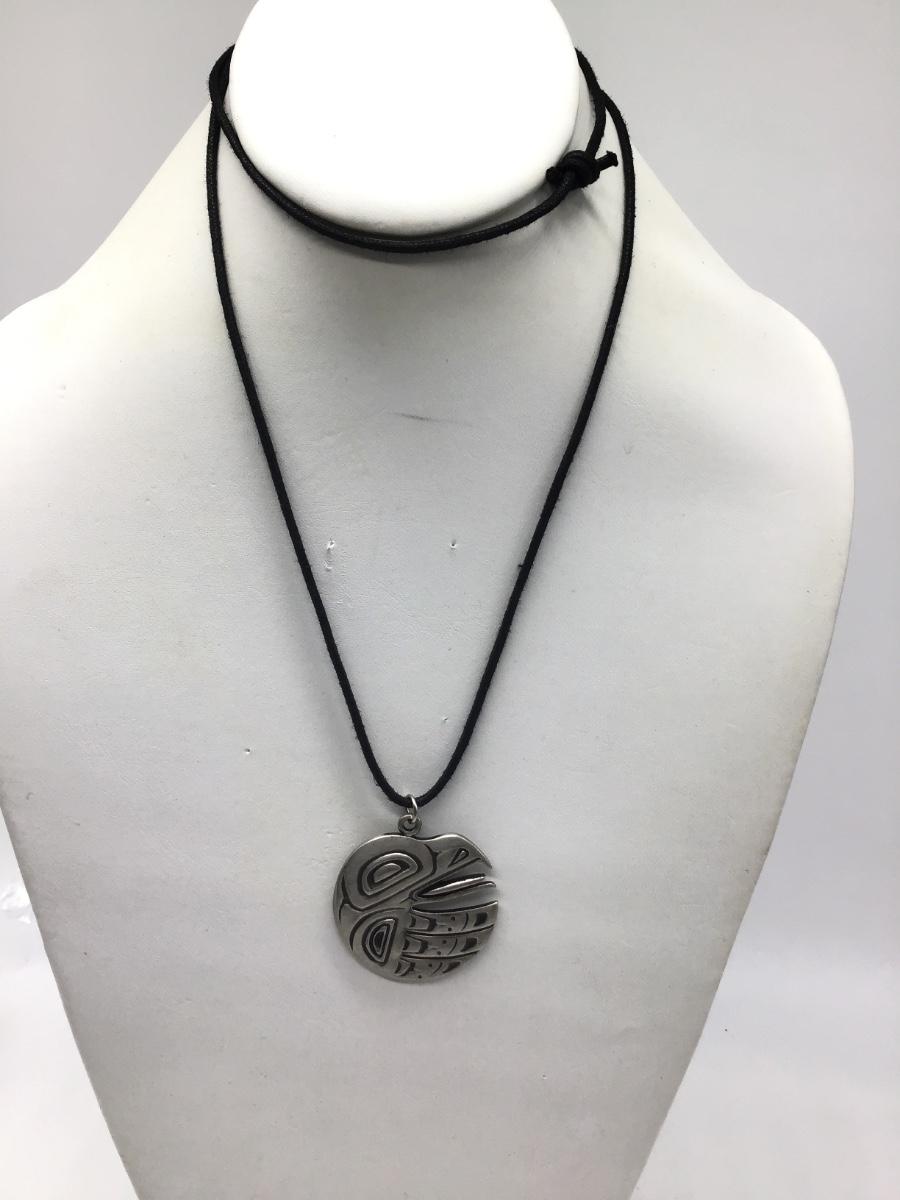 FREDERICK Pewter Necklace Canada Raven Eagle Pendant