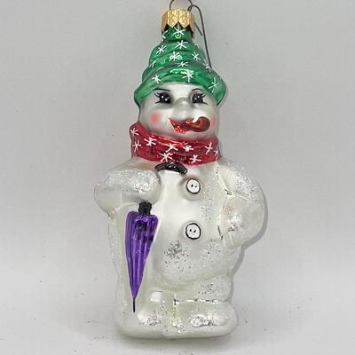 1278 Christopher Radko 1996 Frosty Weather Glass Ornament