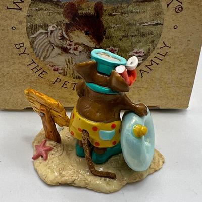 WEE FOREST FOLK M-293 "Cat Fish Cove" beach mouse 2003 Donna Petersen WBOX