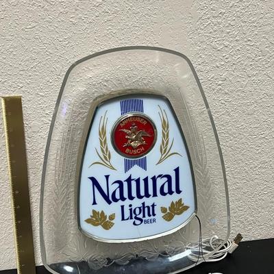 Vintage Anheuser Busch Natural Light Beer Lighted Bar Sign Breweriana Advertising