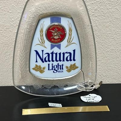 Vintage Anheuser Busch Natural Light Beer Lighted Bar Sign Breweriana Advertising