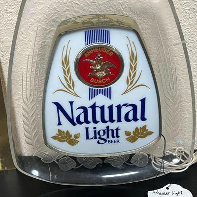 Vintage Anheuser Busch Natural Light Beer Lighted Bar Sign Breweriana Advertising