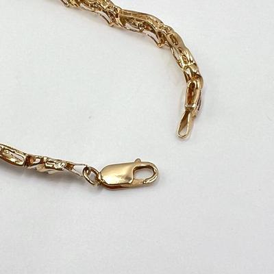 14K YG ~ 8.25” Baguette Diamond Bracelet