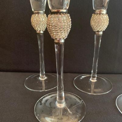 LOT 11R: Rhinestone Stemware & Glassware