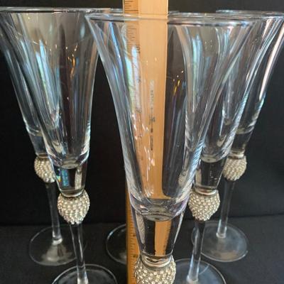 LOT 11R: Rhinestone Stemware & Glassware