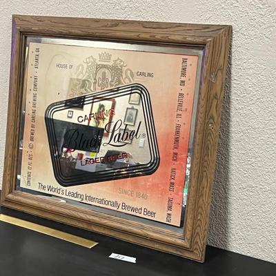 Vintage Carling  Black Label Mirror Sign