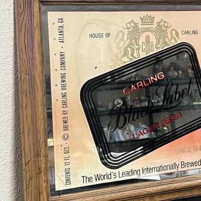 Vintage Carling  Black Label Mirror Sign