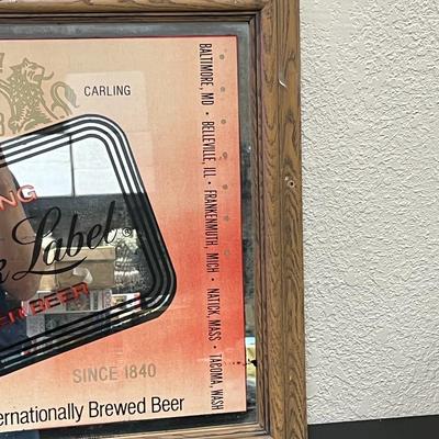 Vintage Carling  Black Label Mirror Sign