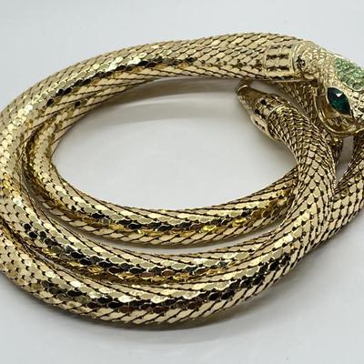 LOT 4: Adjustable Goldtone Rattlesnake Belt or Necklace - 40