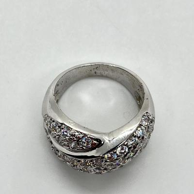 LOT 54: Victoria Weick Sterling Silver and CZ Size 8 Ring