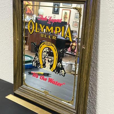 Vintage Olympia Beer mirror sign