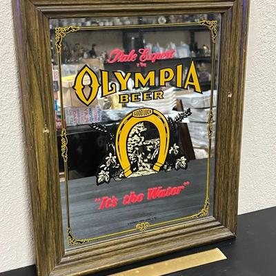 Vintage Olympia Beer mirror sign