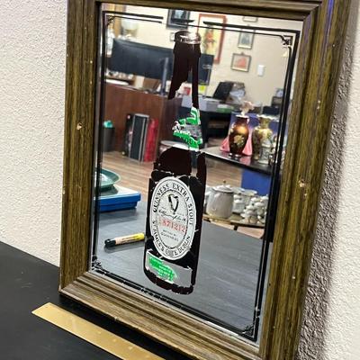 Very Rare Guinness extra stout mirror Sign