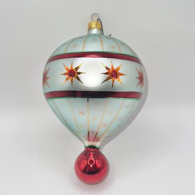 1289 Christopher Radko Glass Ted Star Balloon Ornament