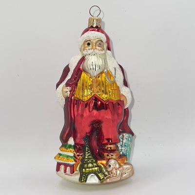 1294 Christopher Radko Glass Santa Ornament