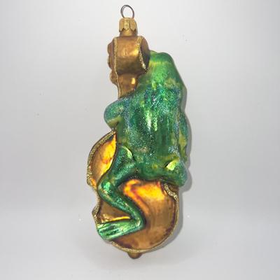 1295 Christopher Radko 1998 Jeremiah Bullfrog Glass Ornament