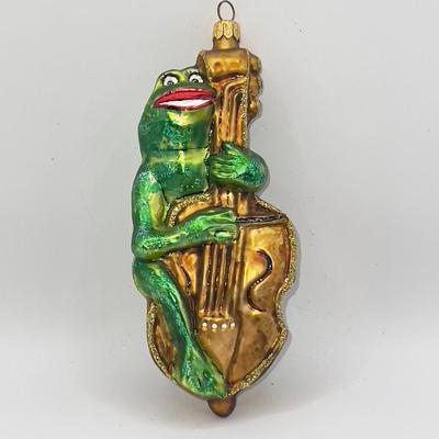 1295 Christopher Radko 1998 Jeremiah Bullfrog Glass Ornament