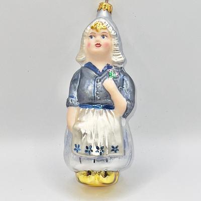 1300 Christopher Radko Dutch Girl Glass Ornament